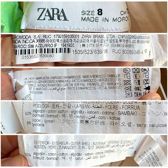 Zara Girl's Watercolor Ruffle Hem Mini Dress – Size 8 - Picture 7 of 7